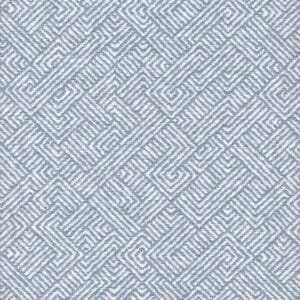 Akryl-/tekstildug, Blå labyrintmønster, med antiskrid, 140 cm