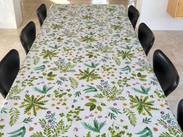 Voksdug Vilde blomster og blade 140 cm